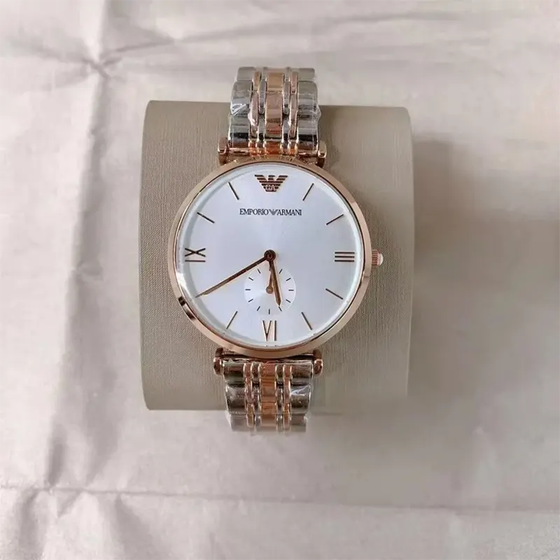 Emporio Armani Two-tone White Dial  Men's Watch- AR1677